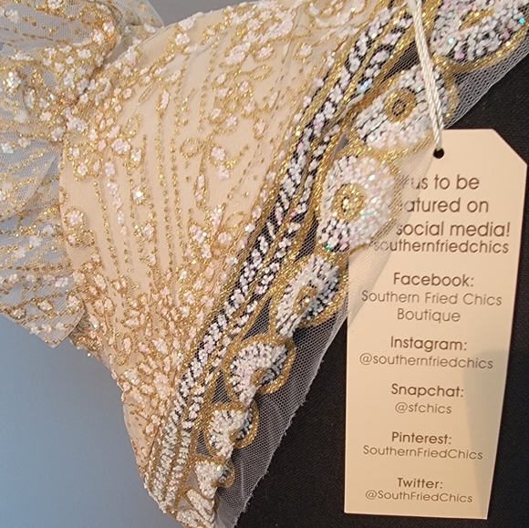 New - Southern Fried Chics Cocktail Dress with beautiful sparkle - Picture 3 of 12